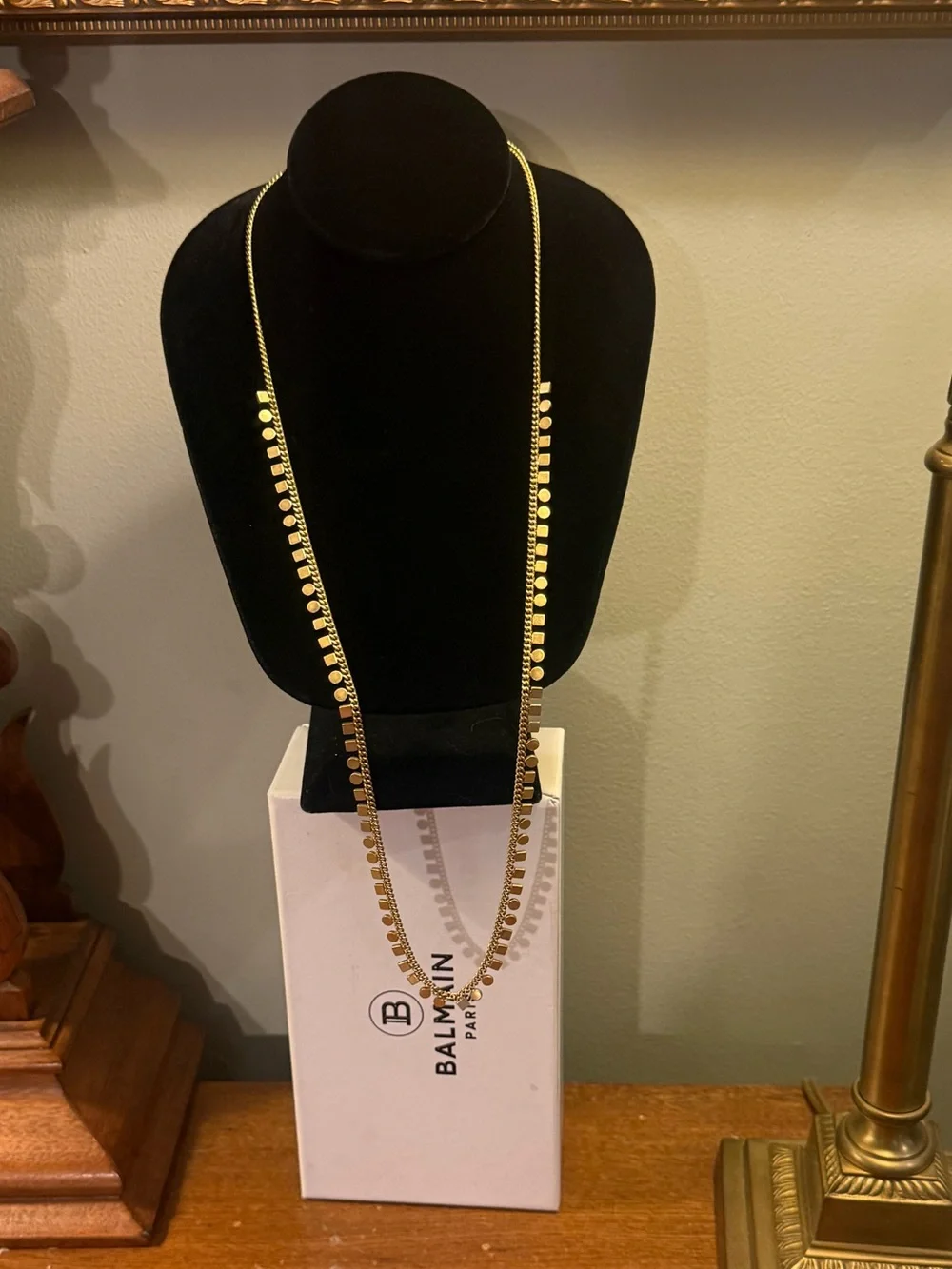 Madewell Gold Tone Mini Geochain Long Necklace - Picture 3 of 9